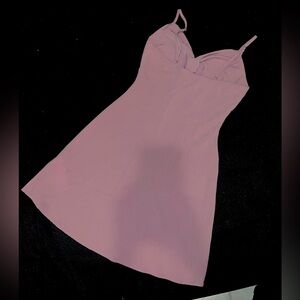 Abercrombie & Fitch XS Mauve Skater Dress Mini Chiffon